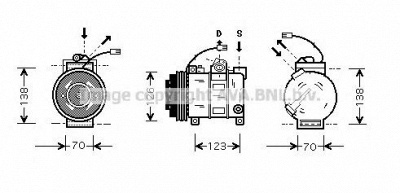 AVA QUALITY COOLING aik015 -  Компрессор, кондиционер